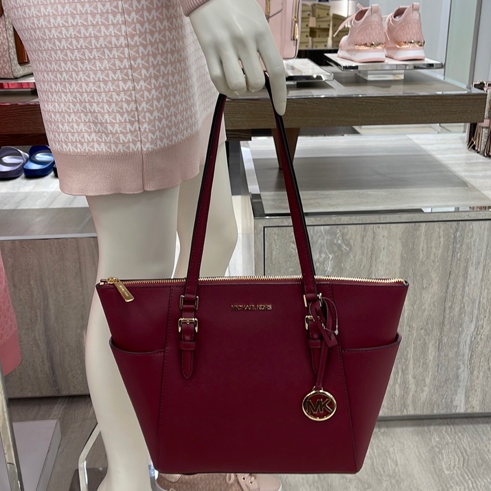 MICHAEL KORS Charlotte Large Leather Top-Zip Tote
Dark Cherry NWT - Picture 11 of 16